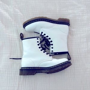 White Leather Dr. Martens